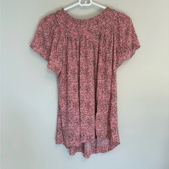 The Nines by Hatch Smock Neck Mini Ditsy Floral Top Maternity Large - Picture 6 of 7